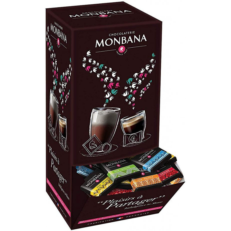 Carrés de chocolat noir Pures Origines x 150 - Monbana
