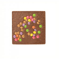 Tablette Chocolat au lait "JOYEUX ANNIVERSAIRE !" céréales et lentilles colorées 85g - Monbana