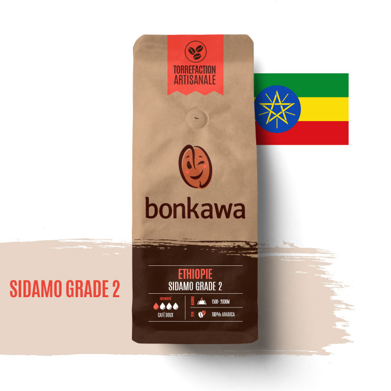 Bonkawa - Collection Afrique - Ethiopie Sidamo Grade 2 - Café en grain biologique