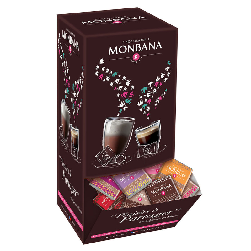 Napolitains Portefeuilles de Monbana (boite de 200 carrés de chocolat)