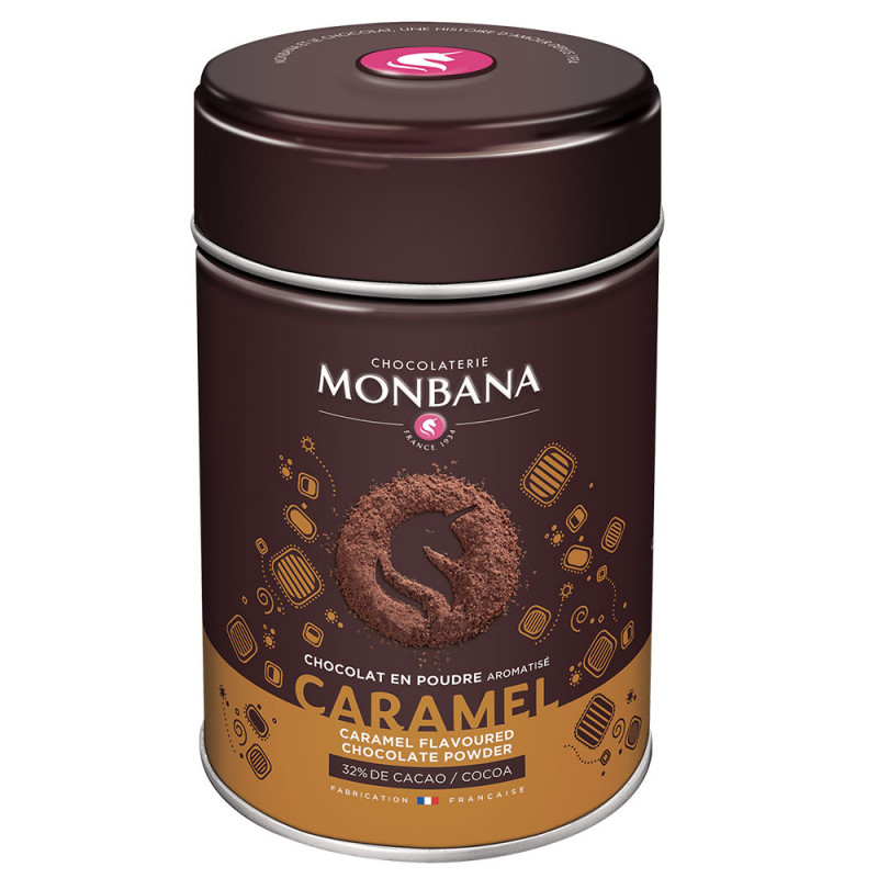 Chocolat en poudre aromatisé Caramel 250 g Monbana