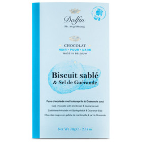 Tablette 70g - Noir & Biscuit Sablé