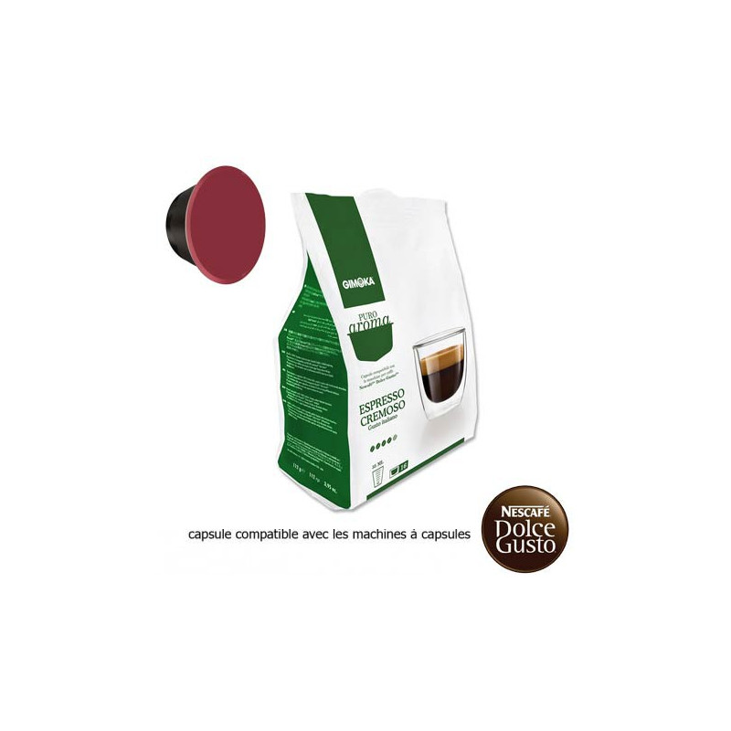 Gimoka Espresso Cremoso, capsule compatible Dolce Gusto  (x16)