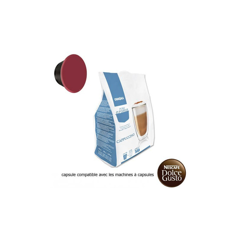 Gimoka Cappuccino, capsule compatible Dolce Gusto  (x16)