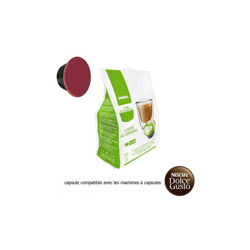 Gimoka Café Ginseng, capsule compatible Dolce Gusto  (x16)