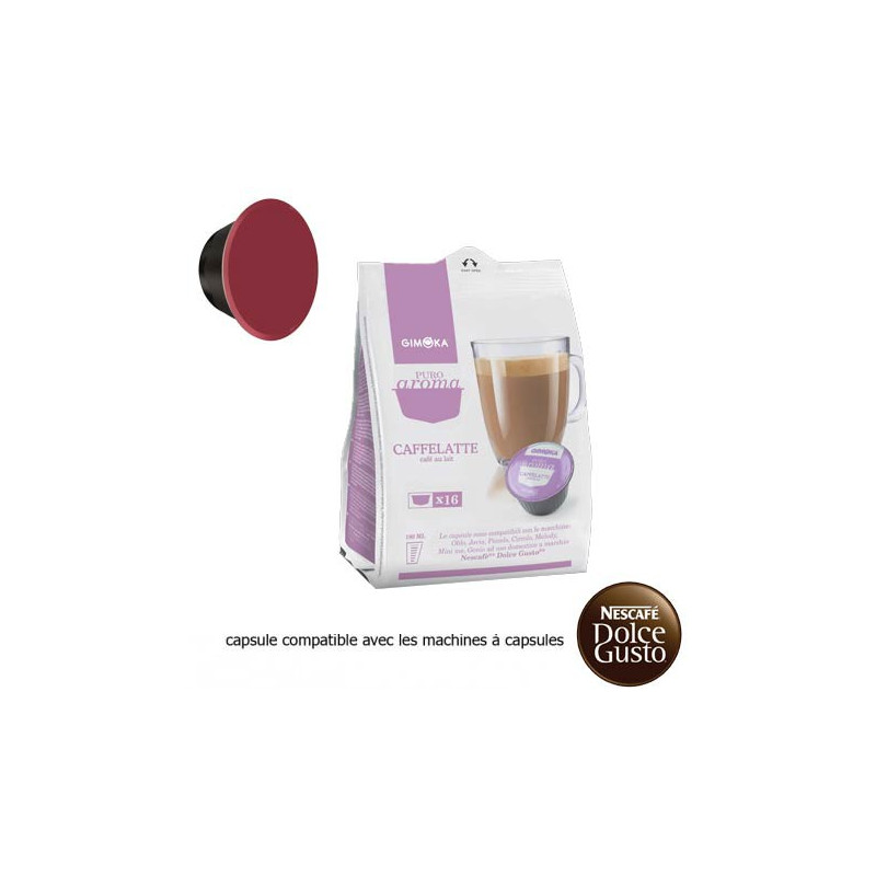 Gimoka Caffè Latte, capsule compatible Dolce Gusto  (x16)