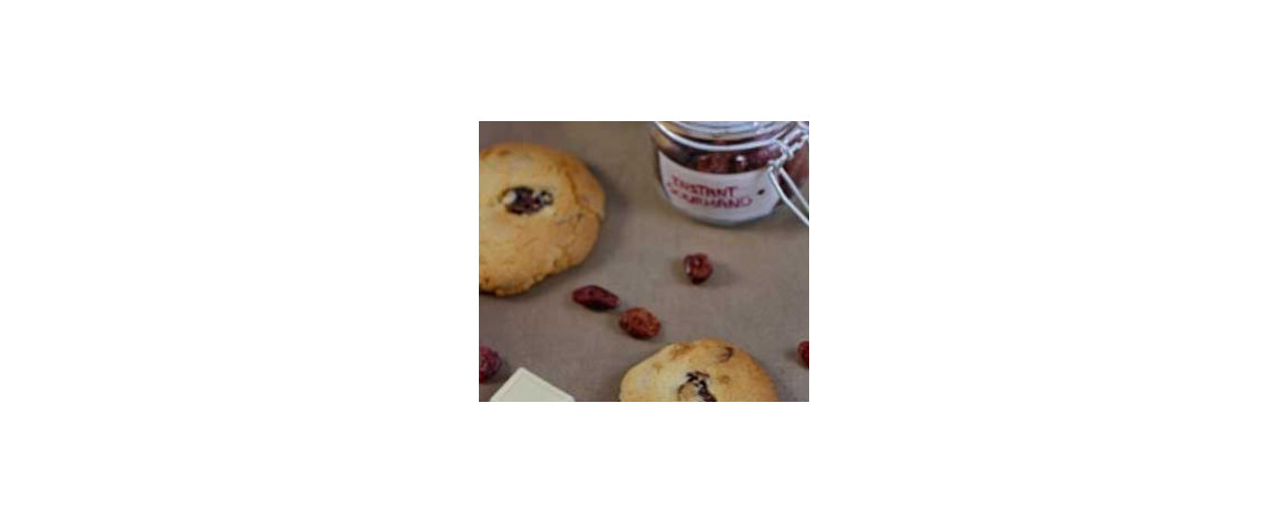 Recette de cookies au chocolat blanc et cranberries